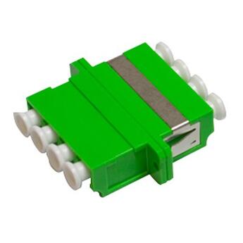 ADA-LCQUADGREEN-W Fiberworks AS 6918275 Adapter SM LC/APC-QUAD Gr&#248;nn Med flens, metall klips, keramisk hylse